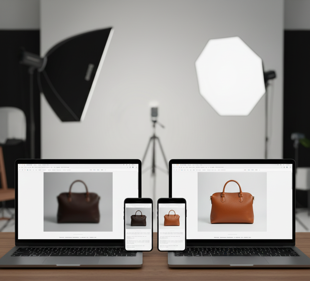 product photos comparison on ecommerce
